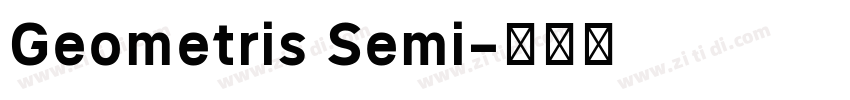 Geometris Semi字体转换